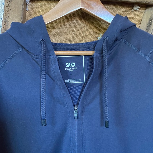 Saxx Navy Zip-Up Hoodie - Picture 2 of 3